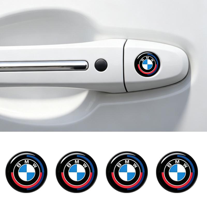 For BMW M X1 X3 2/4pcs Car Door Lock Keyhole Protector Stickers For BMW M 1 3 Series X3 E46 E90 E60 F30 F10 E39 E36 F20 G30 G20 E87 E92 E91 E30