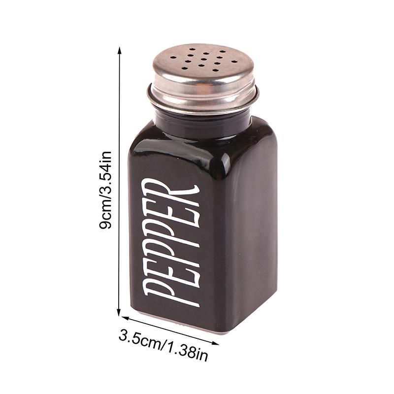 1Pc Salt And Pepper Shaker Storage Spice Shakers Spice Dispenser Refillable Black And White Kitchen Supplies Seasoning Pots