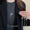 Minimalist Zircon Flower Pendant Sweater Chain - Simple, Versatile, Light Luxury High-End Necklace