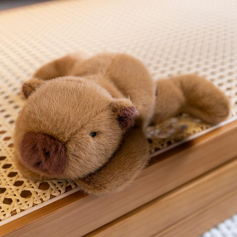 20Cm Lying Small Cartoon Animal Toy Stuffed Soft Fuzzy Panda Capybara Gift