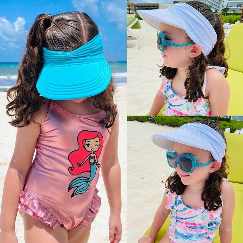 Summer Large Brim Men's and Women's Baby Sun Hat Outdoor Beach Sun Protection Breathable Hollow Top Cap