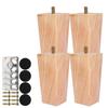 Pieds de Meubles en Bois Naturel Massif Pieds de Table Canapé Meubles de Rangement Pieds de Lit Table Chaise Remplacement Augmenter la Hauteur Pieds 6/15/20cm