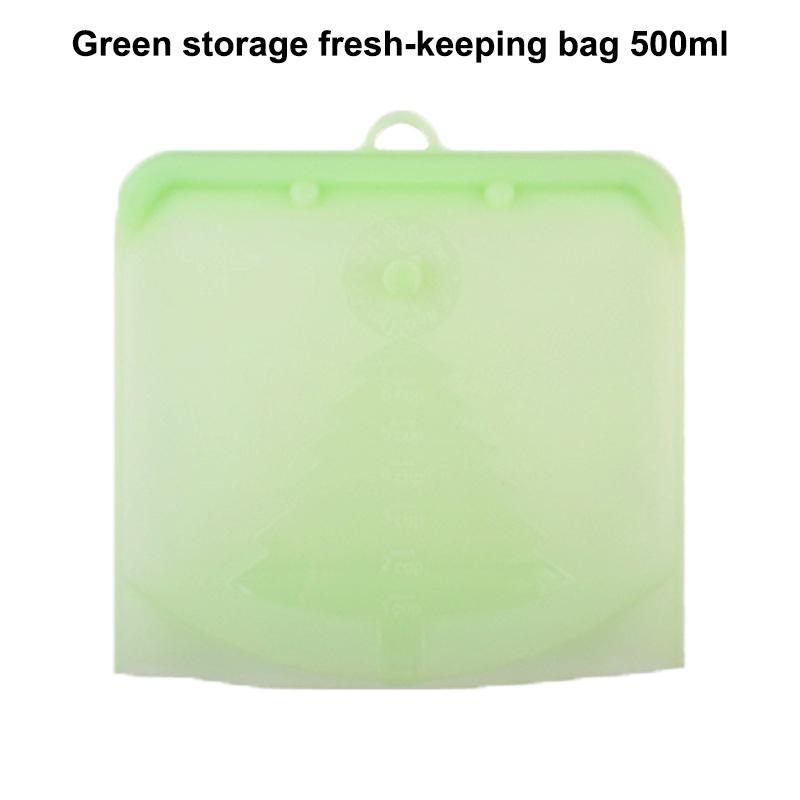 

Силиконовый пакет для хранения продуктов Многоразовый стоячий пакет на молнии Герметичные контейнеры Пакет для свежести Пакет для хранения продуктов Пленка для свежести Пакет с зиплоком 165mm зелёный