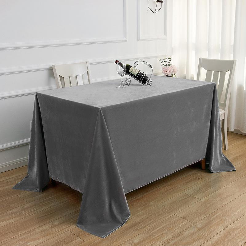 High-End Conference Tablecloth Office Rectangular Tablecloth Dark Green Dutch Flannel Event Sign-In Table Cover Velvet Table Cover