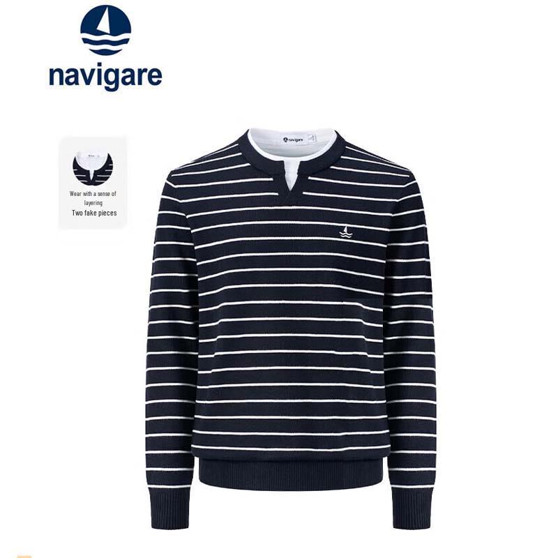 

Navigare Men s Crew Neck Casual Knit Sweater M