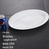 Pure White 16-Inch Ceramic Oval Fish Plate