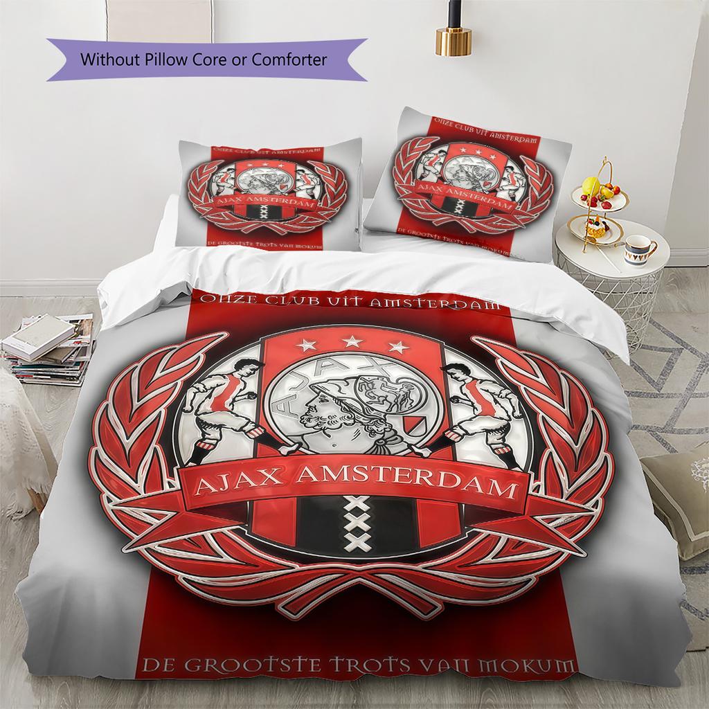 AFC Ajax Poster (2) Bedding Quilt Set Quilt Cover Pillowcase Home Decoration Birthday Gift (1 * Duvet Cover + 2 * Pillowcase, Without Core)
