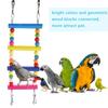 2 Stück Vogel hängender Holzblock Aktivität Klettern Kauen Schaukelständer Käfig Wandspielzeug für Papagei