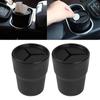 1Pc  Multifunctional Car Mini Trash Bin Cup Holder Car Trash Can Auto Holder Cap Mounts Black Plastic Interior Accessories