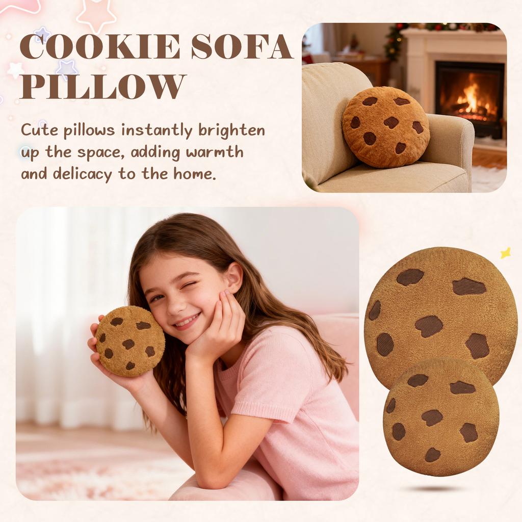Chocolate Chip Cookie Pillow For Living Room Sofa