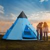 6 Men Tipi Tent with Carry Bag - Blue