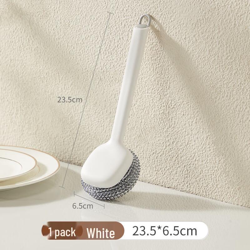 Dongxi Long Handle Stainless Steel Pot Brush with Steel Wire Scrubber