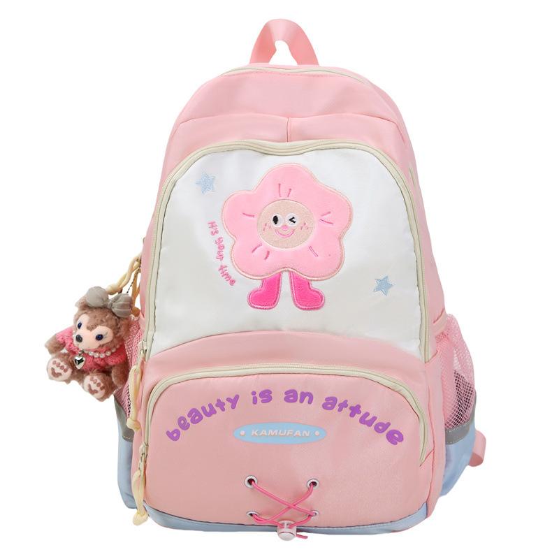 

Детский школьный рюкзак для учеников начальной школы 3-6 классов с рисунком из мультфильмов, легкий рюкзак большой емкости розовый