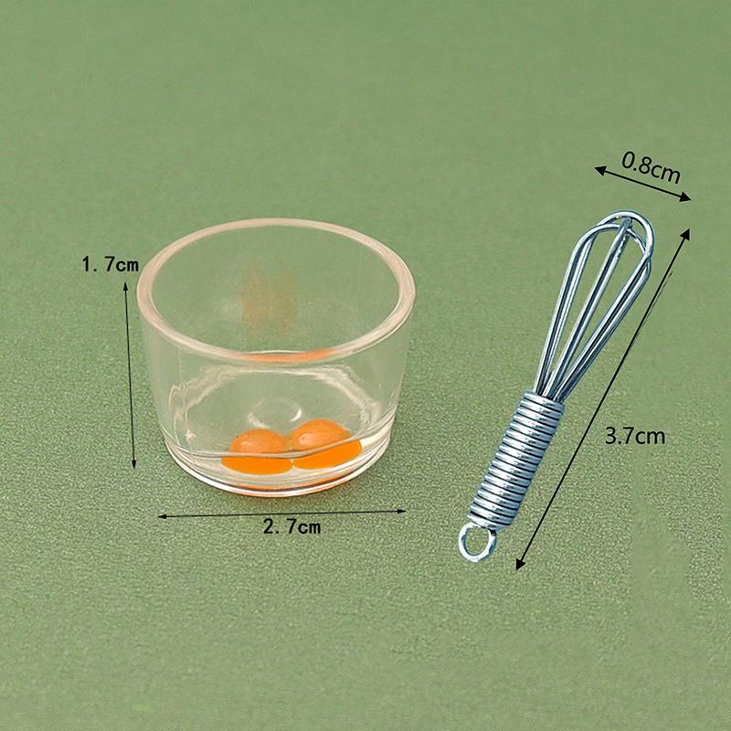 

1 Набор Миниатюрный Кукольный Домик Миска для Яиц Венчик Скалка Сковорода Кухонная Модель Декор Игрушка Аксессуары для Кукольного Домика as the picture