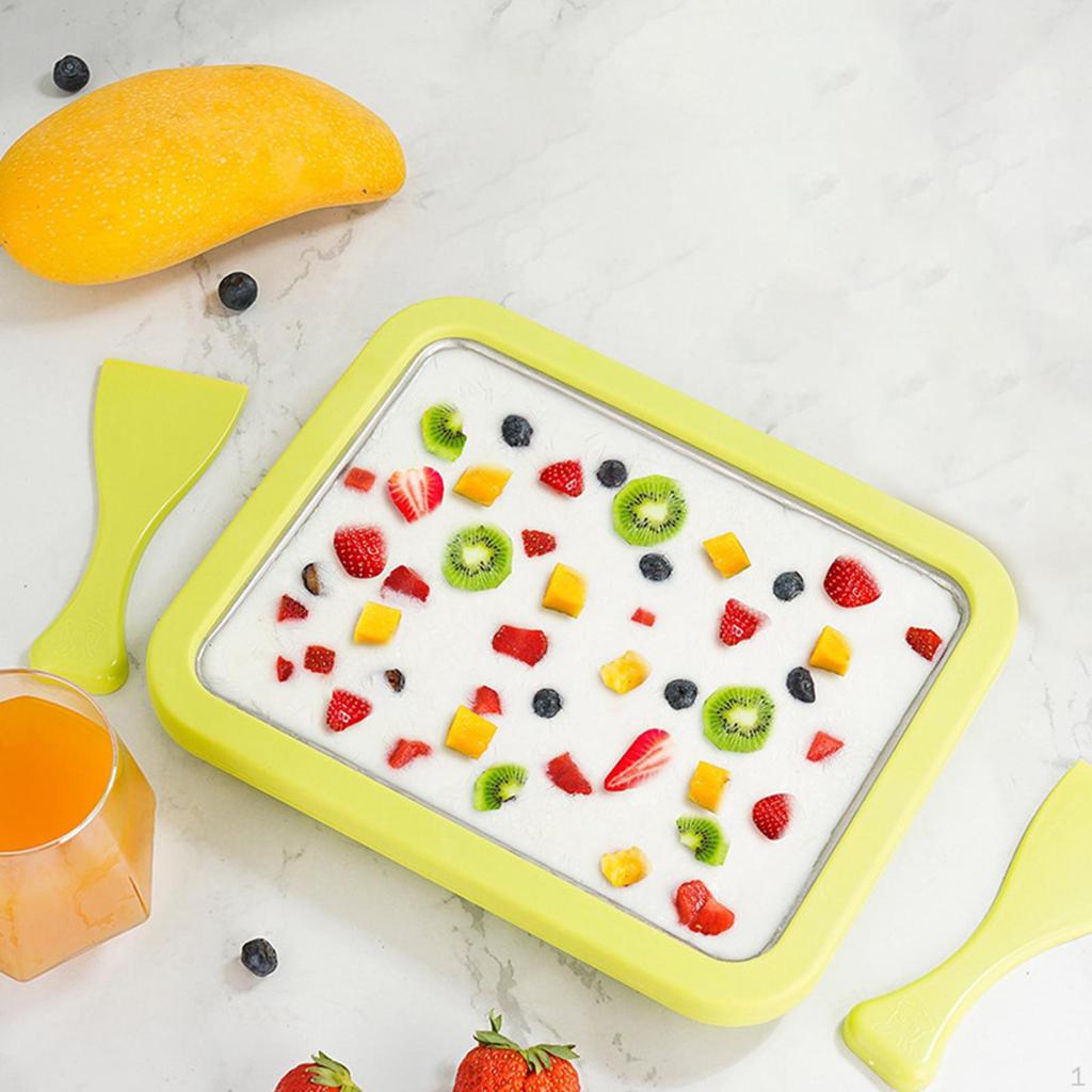 DIY Ice Cream Maker Durable for Home Anti Slip Bottom Stainless Steel Easy to Use Freezer Plate