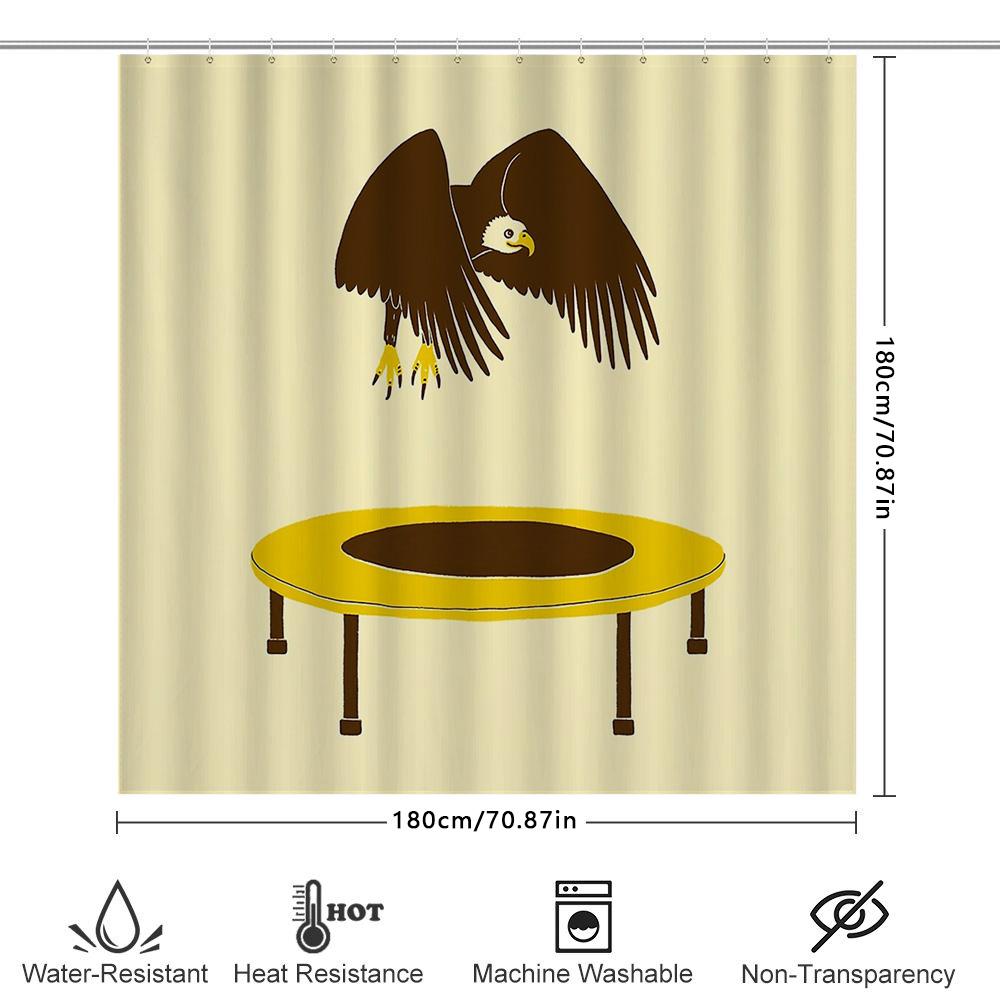 Unique Eagle Shower Curtain Wild Bird Nature Forest Bathroom Decor Set Waterproof Modern Farmhouse Home Textile Artistic Pattern