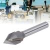 Router Bit 60 Degrees V Type 45# Carbon Steel 6mm Shank with Alloy Head Woodworking Tool(60 Degrees