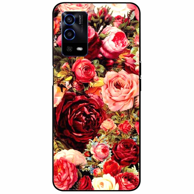 For Oppo A55 4G Case A 55 Silicone Soft Painted TPU Black Cover for Oppo A55 Case CPH2325 Cute Funda Coque for OPPOA55 6.51''
