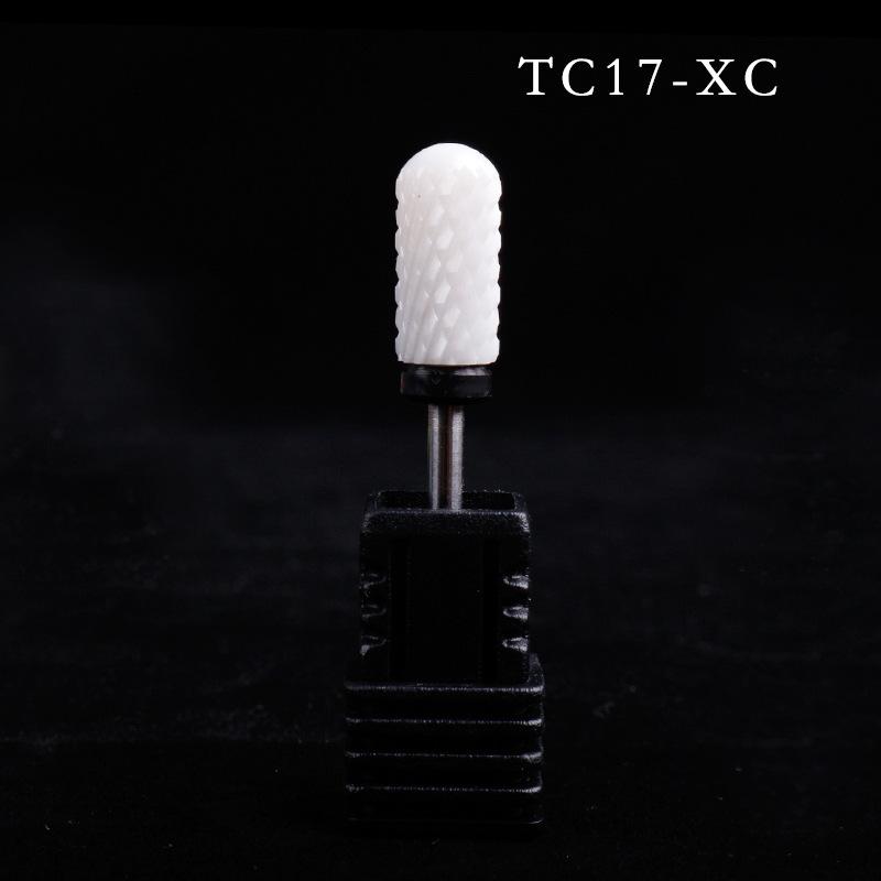 Nail Art Ceramic Grinding Head, Single Corn Bullet Cylindrical Rocket-Shaped Nail Electric Grinding Machine Accessories Grinding Head