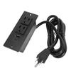 Conference Recessed Power Strip Table Socket Furniture Outlet PD 20W Fast Charging 2 USB Ports 1.5m Cord
