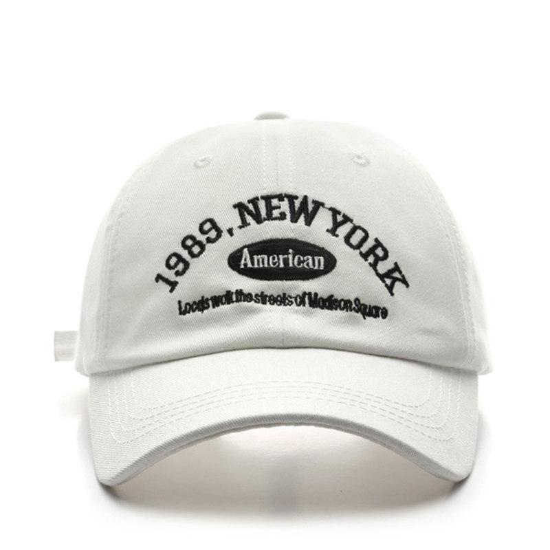 Vintage Baseball Cap Cotton Sunhat Fashion Embroidery 1989 New York Summer Outdoor Cap Unisex Couple Cap