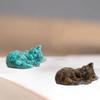 Exquisite Lucky Cat Stone Figurine Mini Cartoon Wealth Cat Model  Bedroom