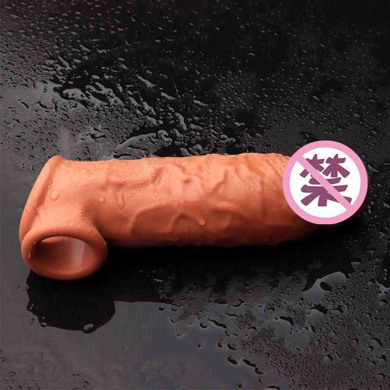 Thickened Wolf Tooth Penis Sleeve Set - Hollow Dildo for Men & Women