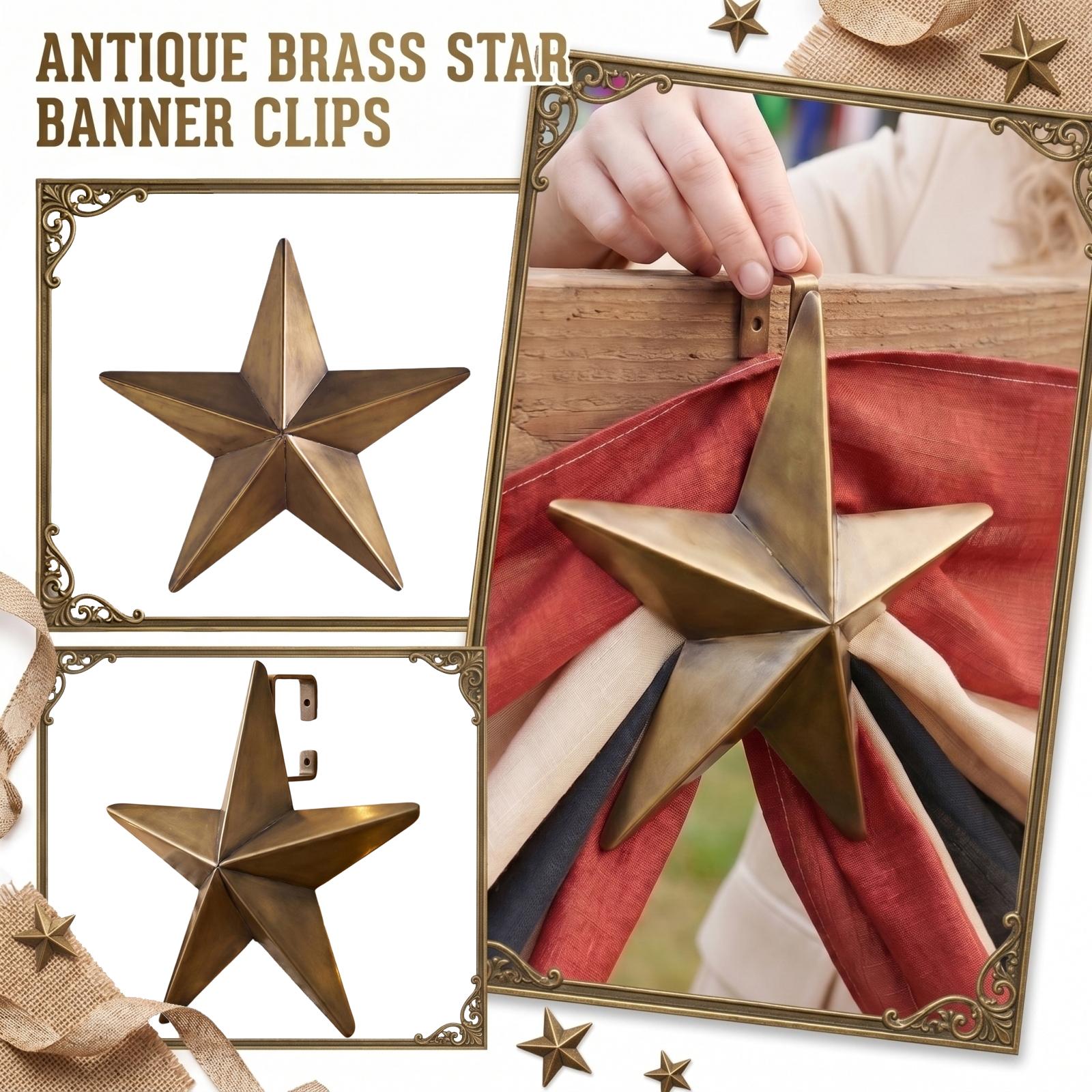 

Star Banner Clip Metal Decorative Holder One Size