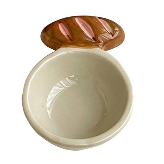 

Bread Shape Sauce Dish Ceramic Dipping Sauce Bowl for Hot Pot BBQ Sushi Dishwasher Safe Cute Mini Serving Bowl for Home Party Restaurant B