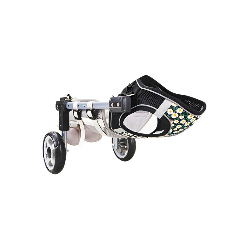 

Lightweight Adjustable Two Wheel Pet Wheelchair Mobility Support For Disabled Dog Comfortable Padding XS