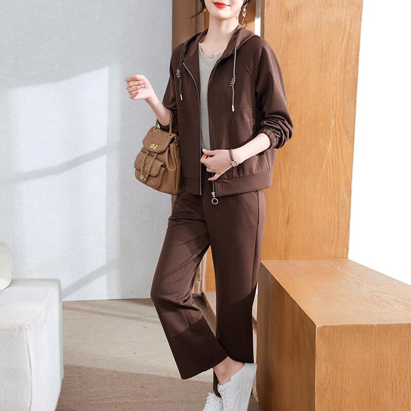 XUEXI Women's 2025 Autumn Hooded Sportswear Set