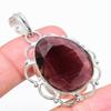 Amethyst Gemstone 925 Sterling Silver Jewelry Pendant 2.01" K181