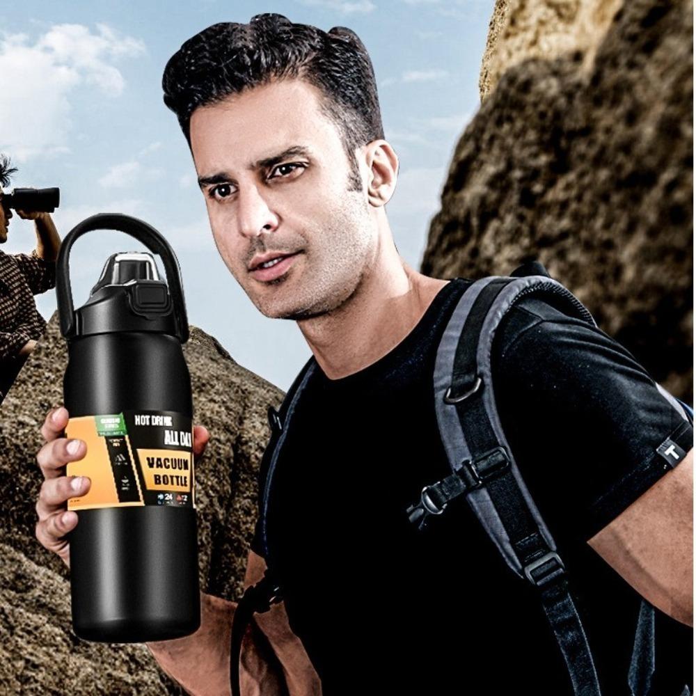 Termohrnek z nerezové oceli 304 s brčkem 2 v 1, kelímek na pití, kelímek na studenou vodu