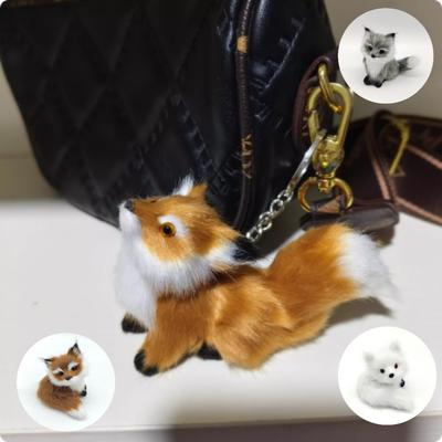 Simulation Mini Fox Model Cute Imitation Fox Ornaments Christmas Gift Children Birthday Gifts Home Decoration Figures Craft