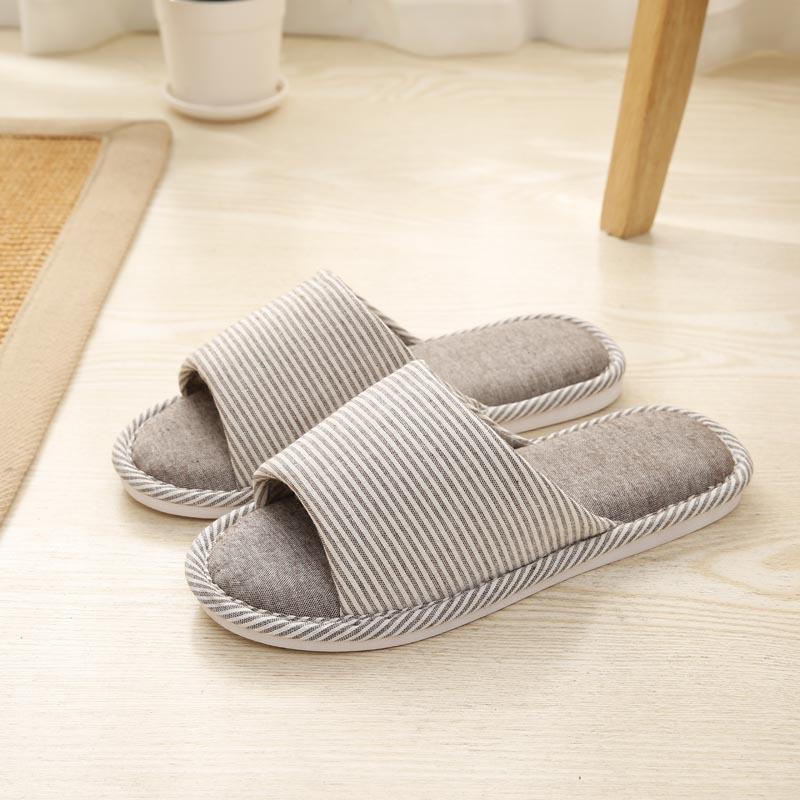 Fyra säsongers linne hemtofflor dam inomhus sovrum dam husrutschkana höst unisex älskarpåor vuxna utomhus casual sandaler