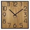 Wooden Wall Clock Wood Square 40cm