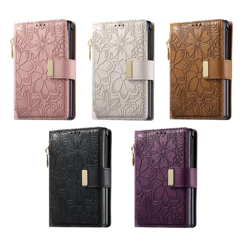 Zipper Card Slot Wallet Luxury Leather Phone Case for IPhone Ultra 18 Fold Shockproof Protective Flip Book Stand Slim Cover