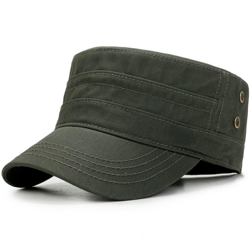 

Мужская корейская военная кепка : Дышащая, повседневная, унисекс плоская кепка на все времена года. Adjustable for 55-59cm Head Circumference