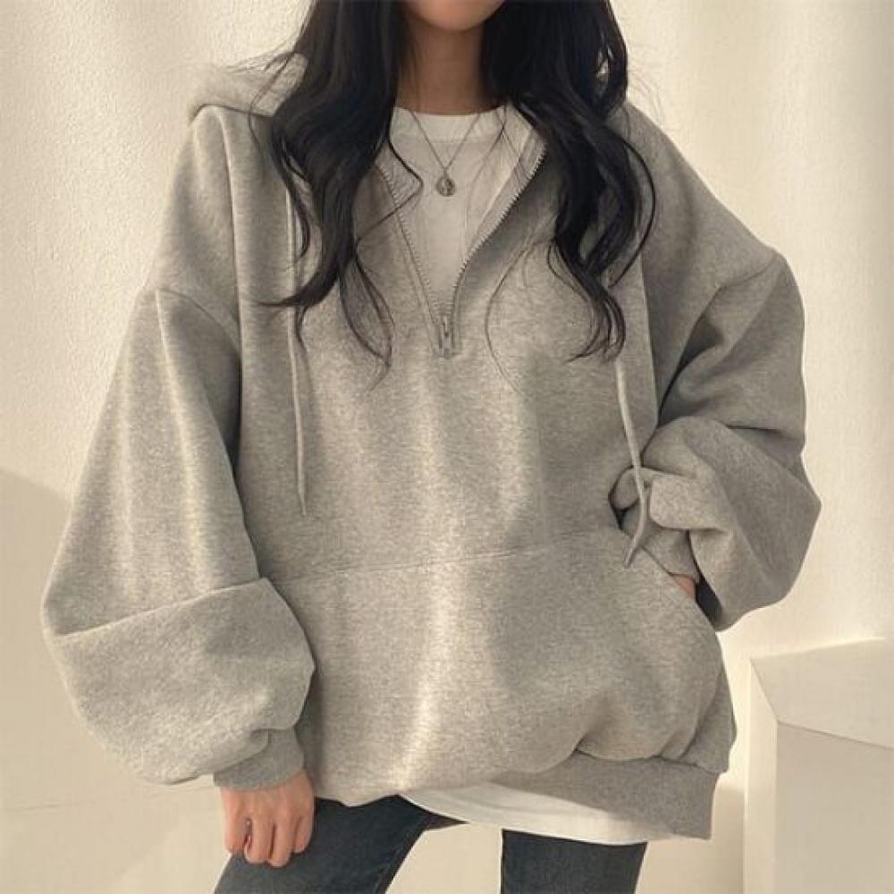 Navava Women Casual Loose Fit Long Sleeve Hoodie Sweatshirt Nt2160