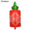 Bbq Pig Balloon Summer Outdoor Bbq Party Balloon Beer Vegetable Theme Aluminum Film Balloon Set Sauce Bottle