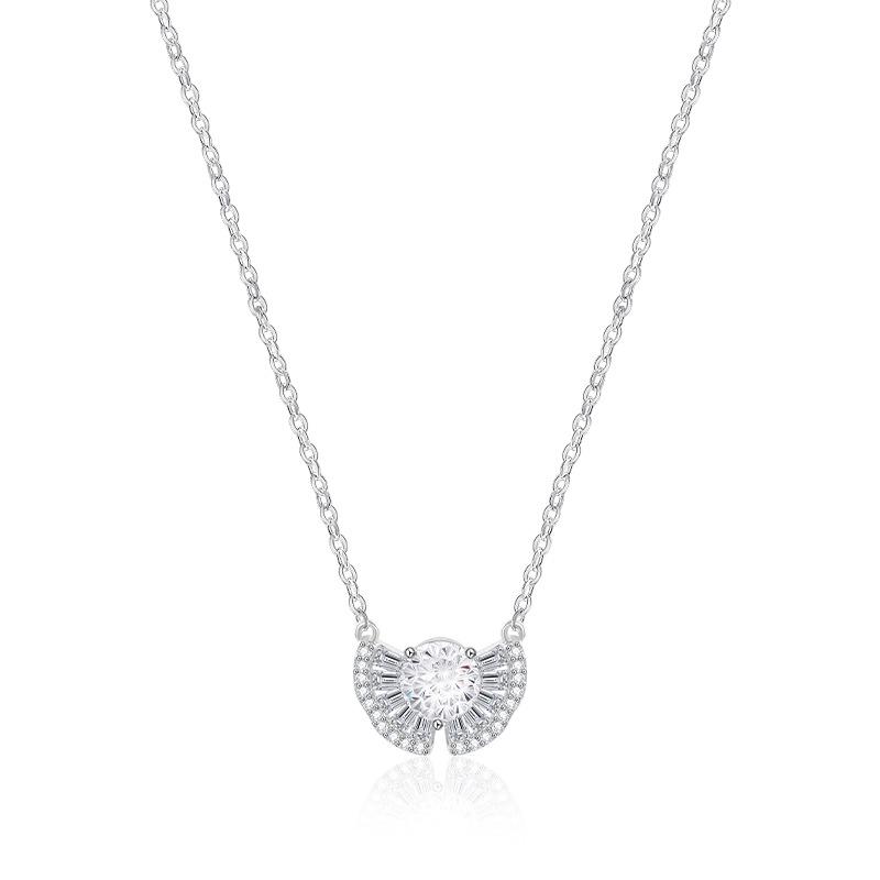 Korean Style Light Luxury Zircon Clavicle Necklace for Women