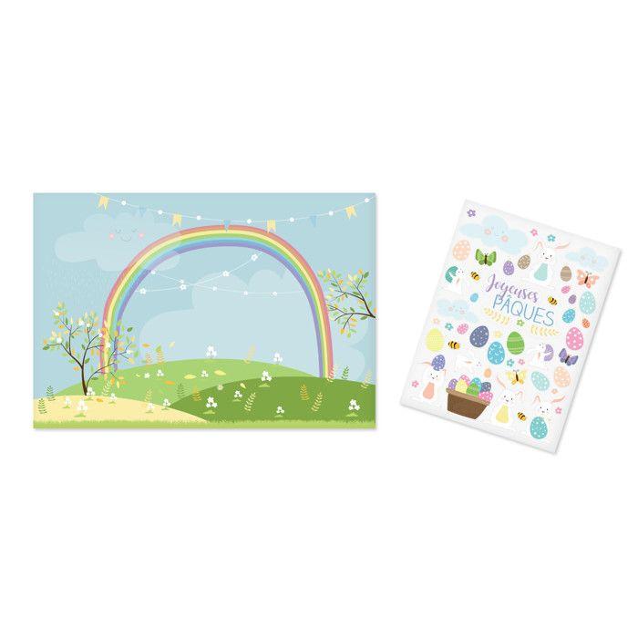 Jeu de gommettes repositionnables Spécial Pâques 22 x 32 cm