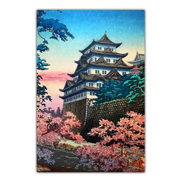 New Japanese Landscape Retro Art Canvas Painting Cartoon Poster Office Wall Painting Living Room Bedroom Home Decoration Mural No Frame
