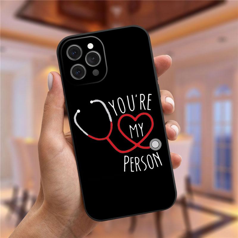 Greys Anatomy You Are My Person Black Soft Silicone Phone Case For iPhone 13 Mini 11 Pro 12 Pro Max 6S 7 8 Plus XS Max XR Cover