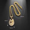 Hip-Hop Shiny Ice Out Zircon Gold Color Horse Head Pendant Horseshoe Necklace for Men and Women Trendy Rock Party Jewelry