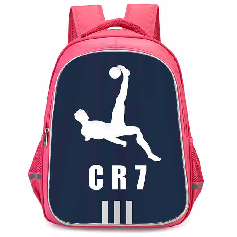 Cr7 Rucksack Hochauflösender Druck Große Kapazität Multifunktion Reißverschluss Oxford Rückenschutz Leichter Rucksack