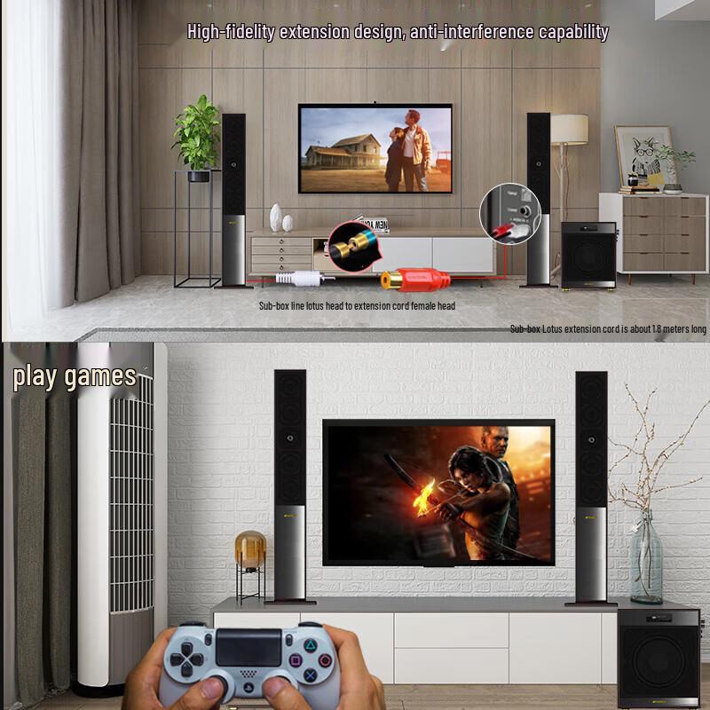 SANSUI GS-6000(88B) Home KTV & Surround Sound Speaker System CN plug (adapter included)