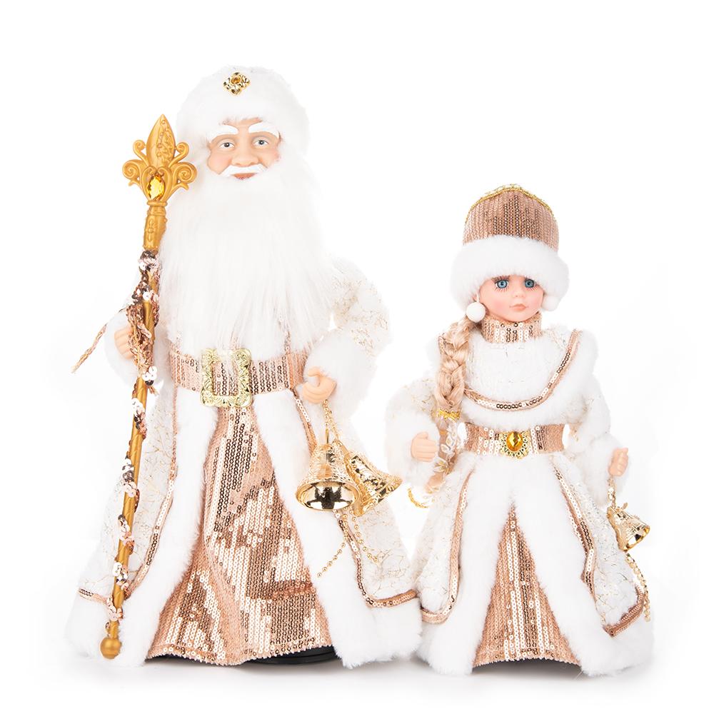 New Style Christmas Santa Claus Electric Toys Doll Fashion Russian Snegurochka Doll Singing Home Ornament Doll With Long Braid