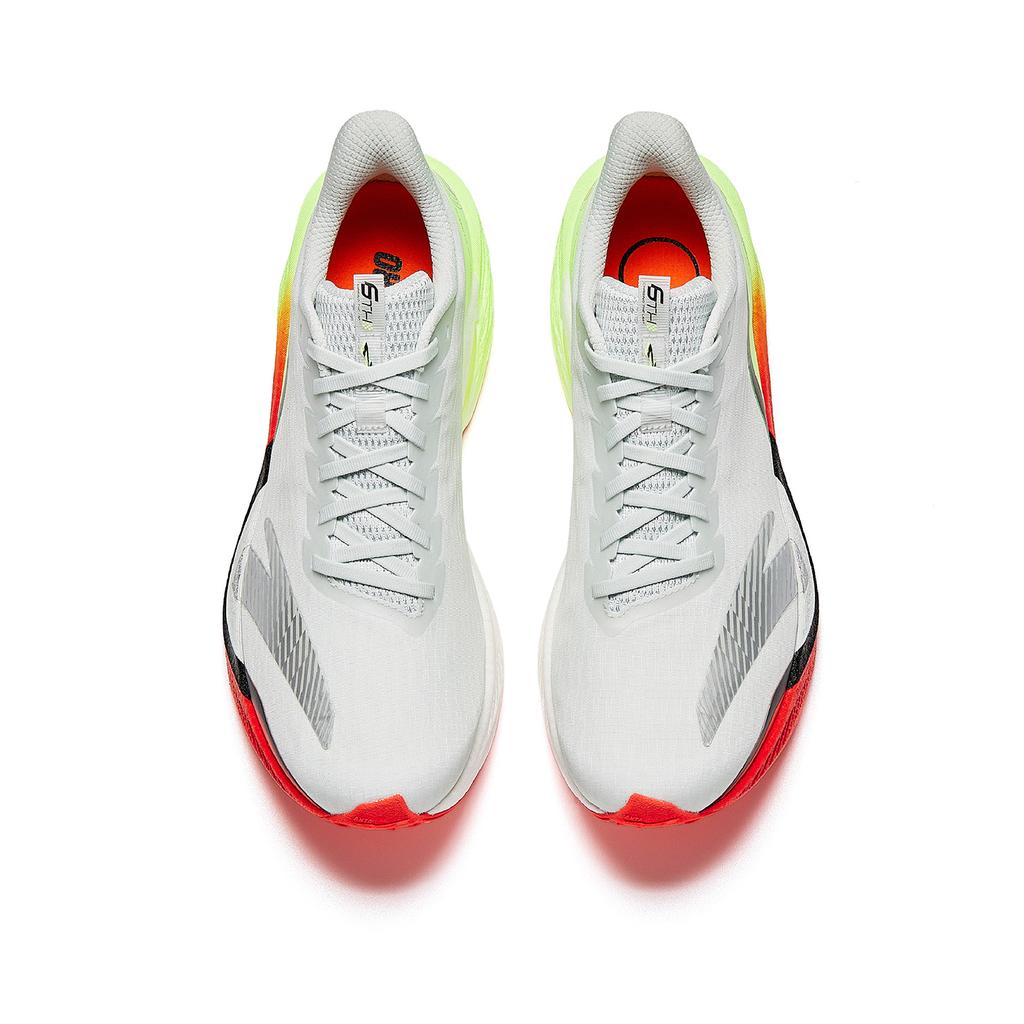 Anta Mach 6 Comfortable Fabric Rubber Low-Top Running Shoes Men sneakers Gray Yellow Silver 112615583-9