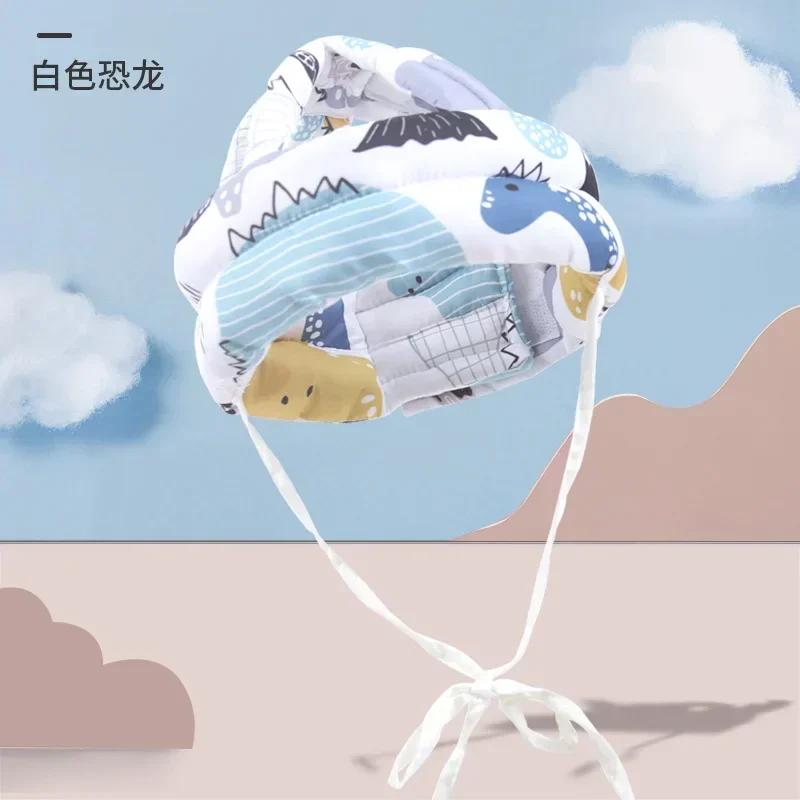 Casque de sécurité en maille dessin animé pour bébé et tout-petit Chapeau de protection pour la tête pour enfants pour la marche, le quatre pattes, les enfants qui apprennent à marcher Casquettes antichoc